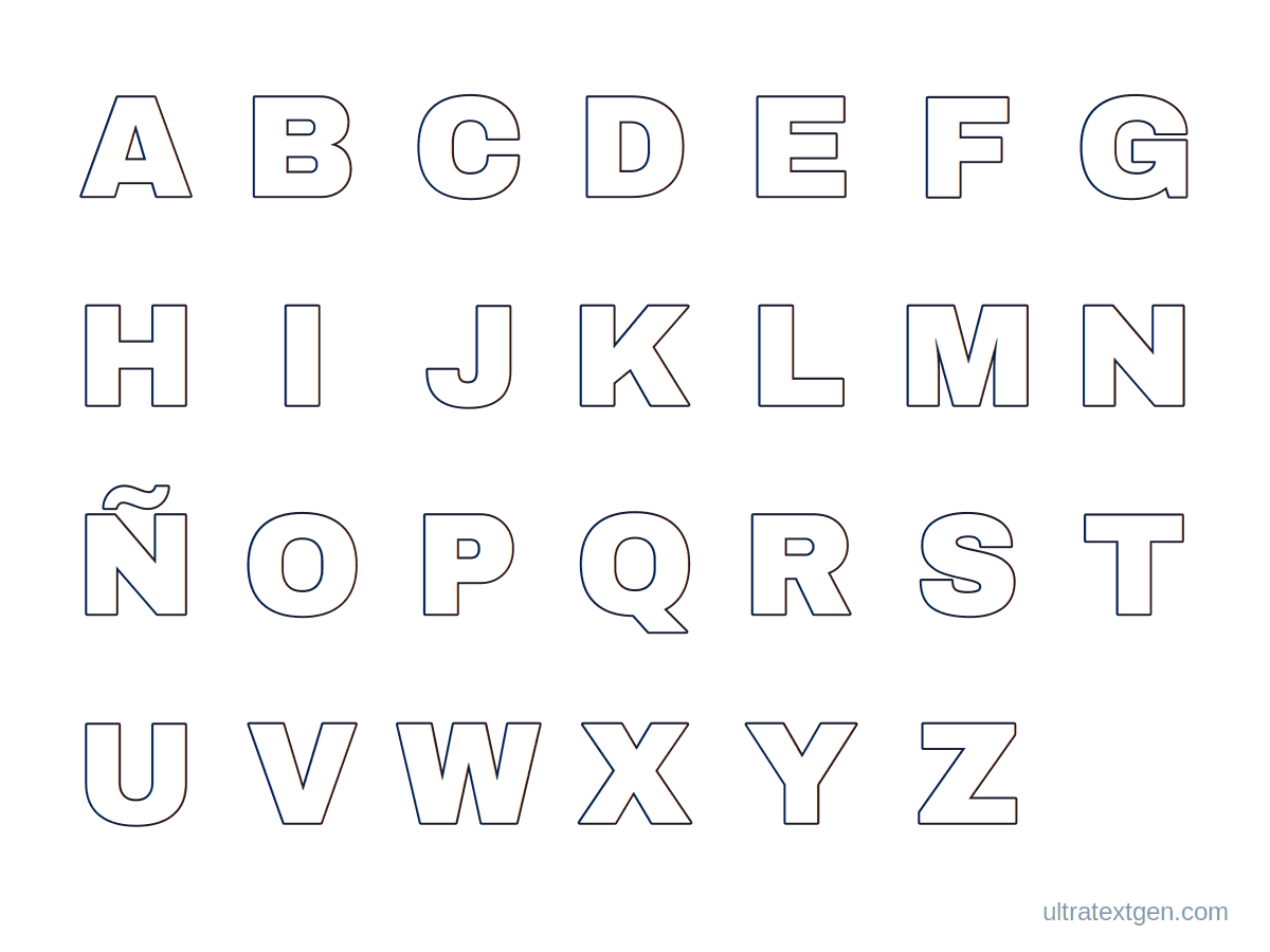 Alphabet Espagnol à Imprimer, A–Z & Ñ: aperçu de la fiche à imprimer