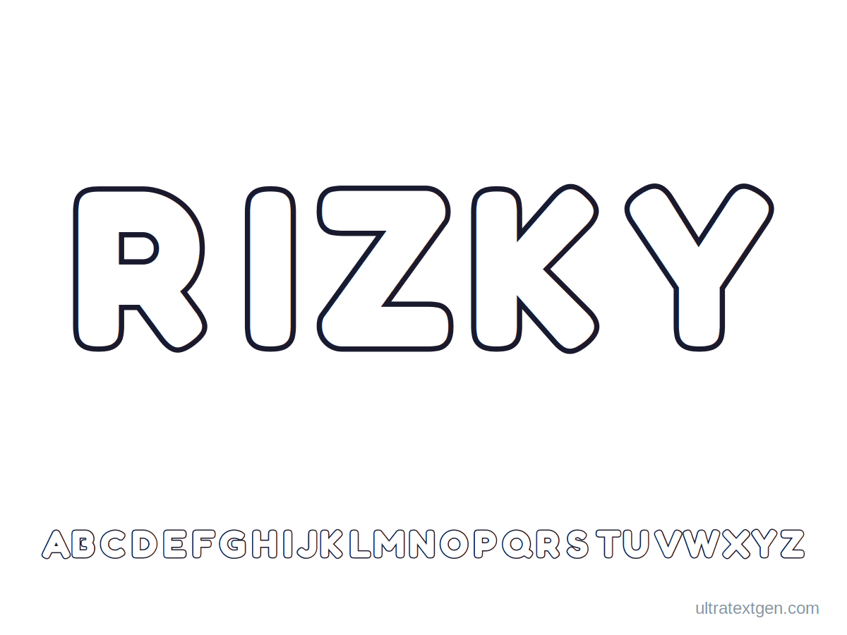Grafiti nama, generator grafiti & huruf A–Z: pratinjau lembar cetak